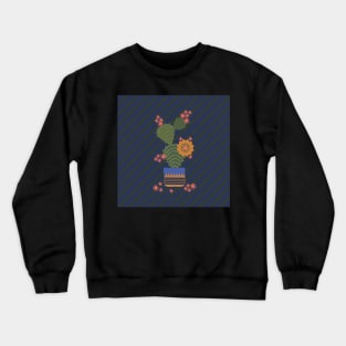 Triangles on the Diagonal - Nightime Cactus Crewneck Sweatshirt